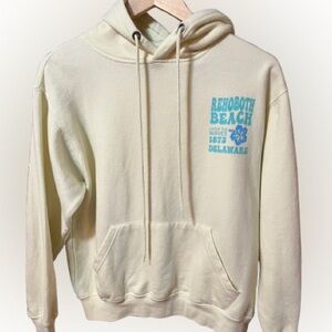 Pacific & Co Rehoboth Beach Delaware Light Yellow Sweatshirt Hoodie Size Small